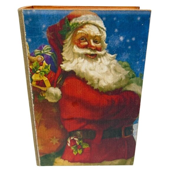 PIER 1 IMPORTS Santa Claus  Book Box Christmas Decor Treasure Keeper - Picture 2 of 9